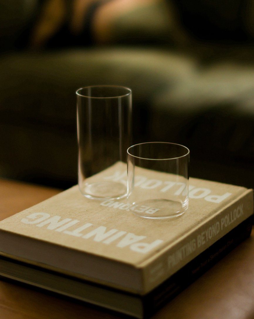 Short Glass with tall glass #clear