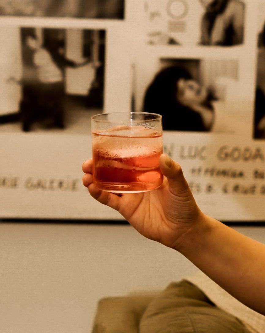 Negroni cocktail in short glass #clear